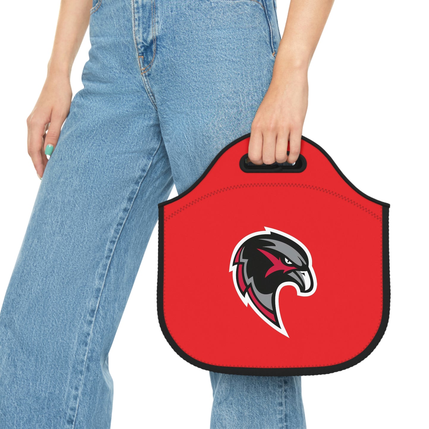 Neoprene Lunch Bag - Hawk Head - Red