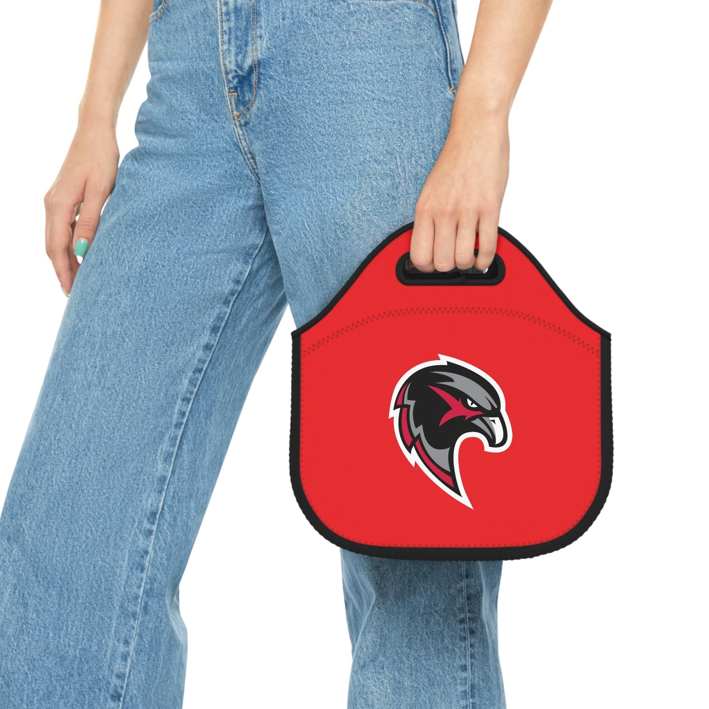 Neoprene Lunch Bag - Hawk Head - Red