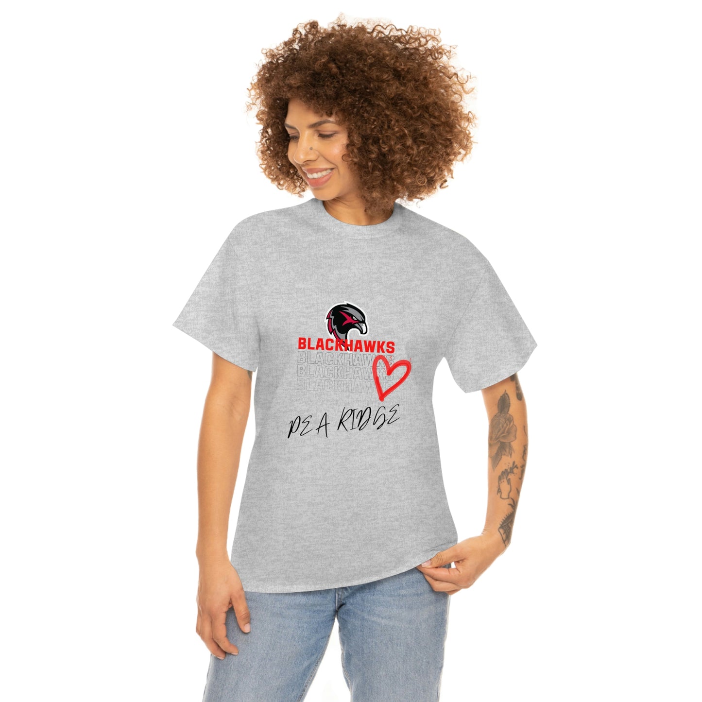 Unisex Heavy Cotton Tee - Pea Ridge Heart