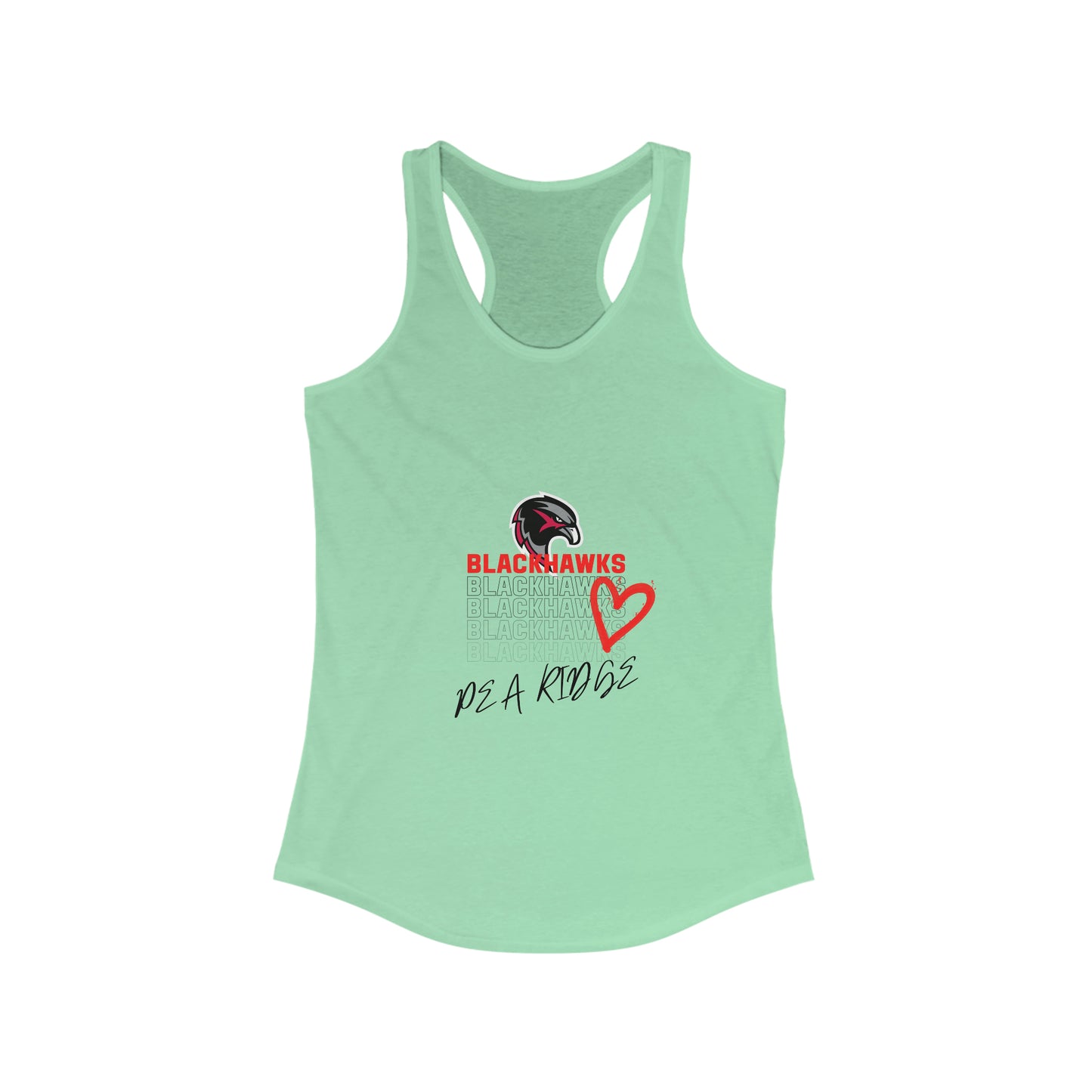 Women's Ideal Racerback Tank - Pea Ridge Heart