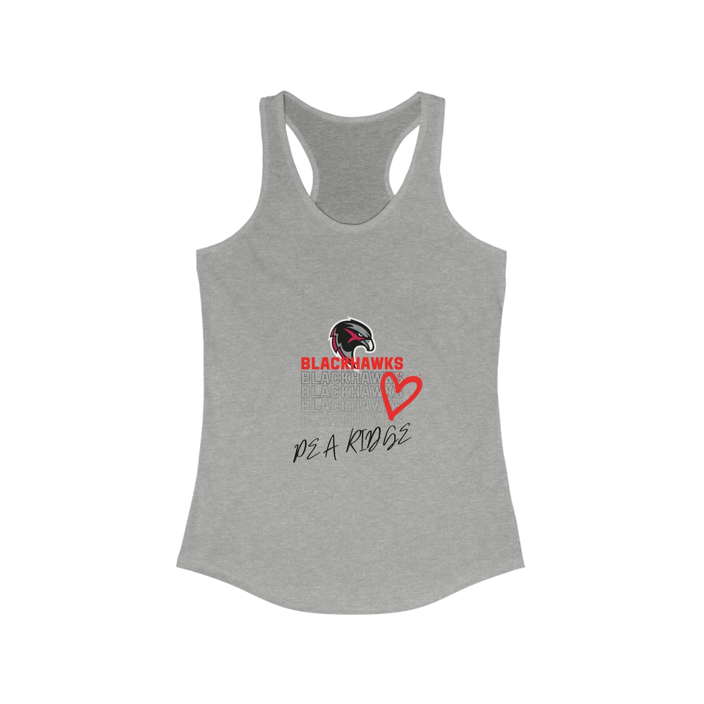 Women's Ideal Racerback Tank - Pea Ridge Heart