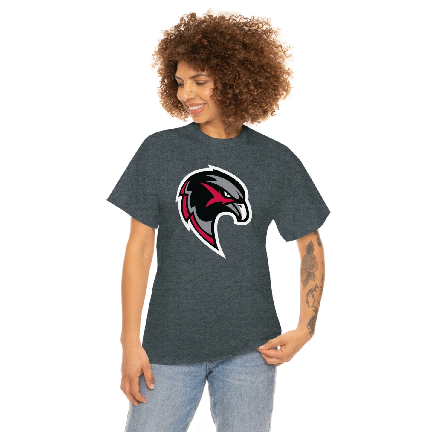 Unisex Heavy Cotton Tee - Hawk Head