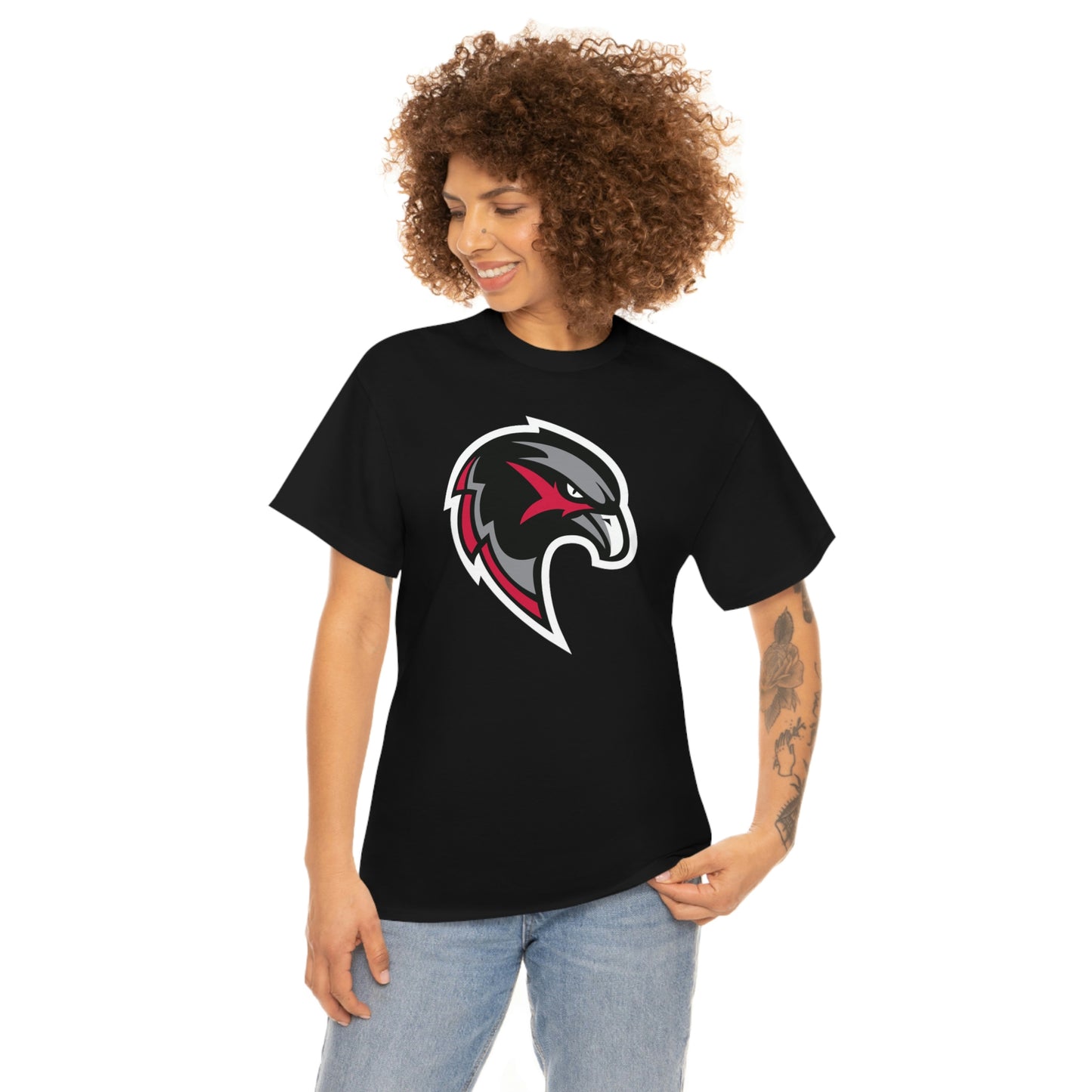 Unisex Heavy Cotton Tee - Hawk Head