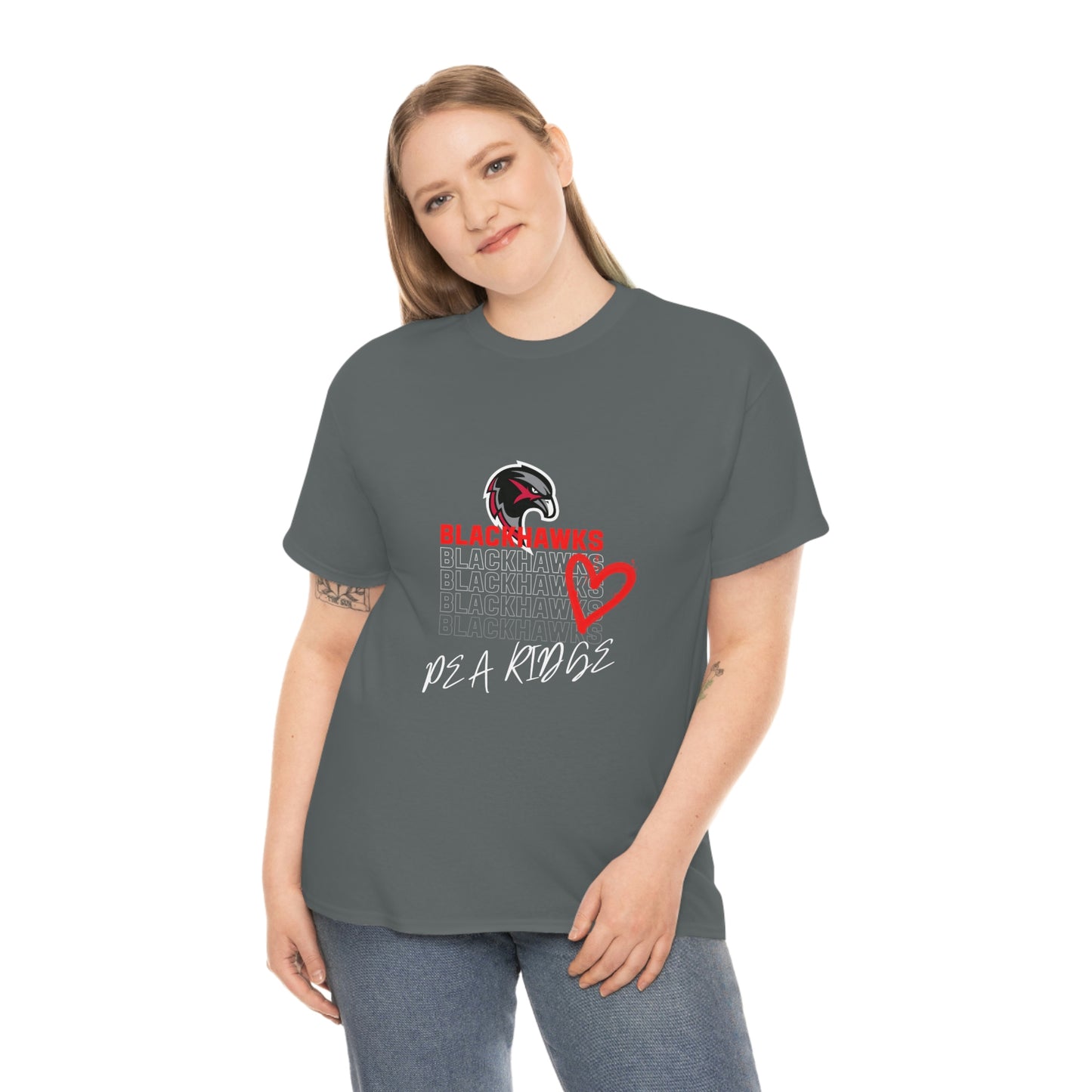 Unisex Heavy Cotton Tee - Pea Ridge Heart