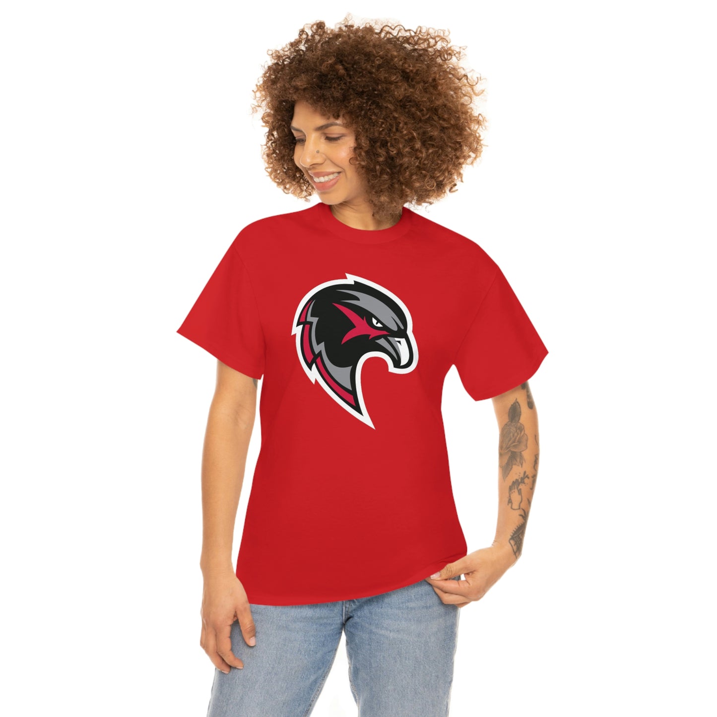 Unisex Heavy Cotton Tee - Hawk Head