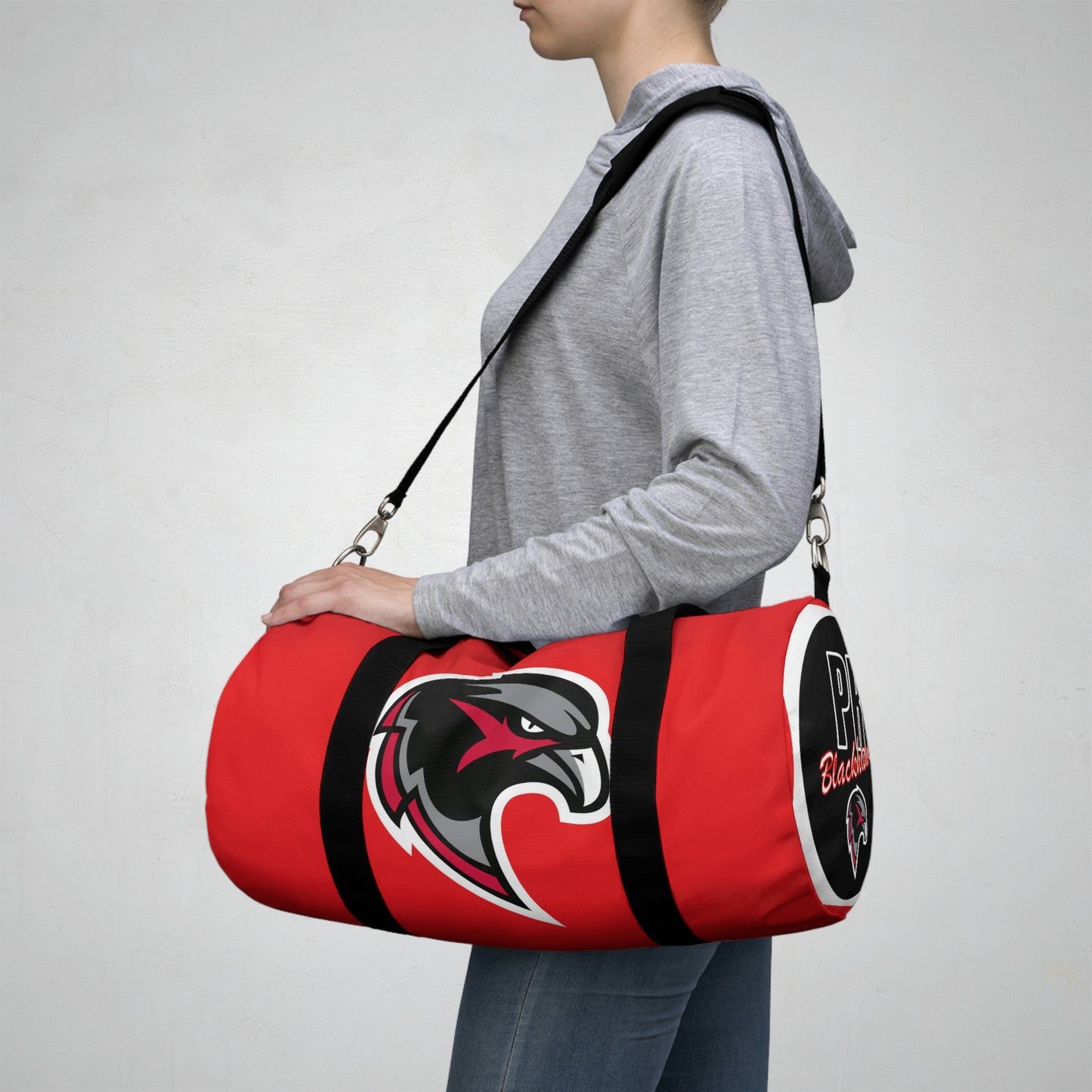 Red Duffel Bag - Hawk Head