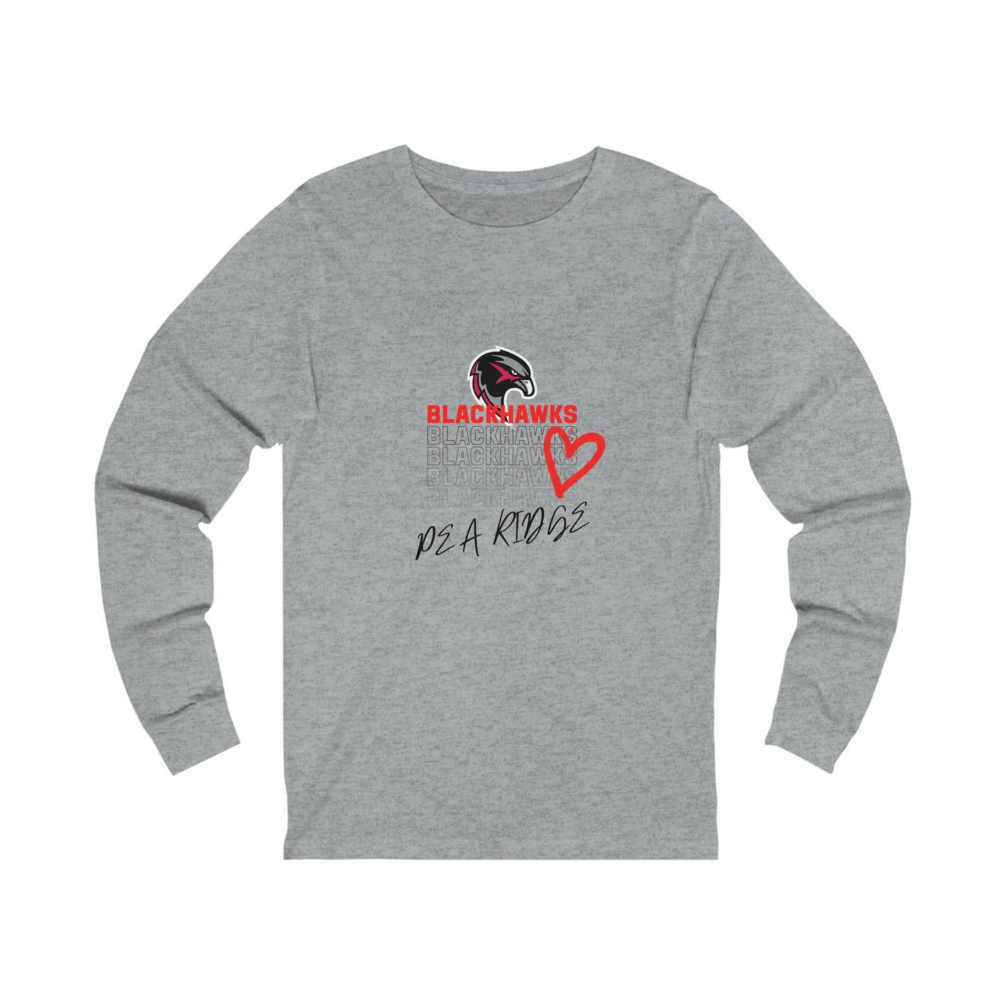 Unisex Jersey Long Sleeve Tee - Pea Ridge Heart