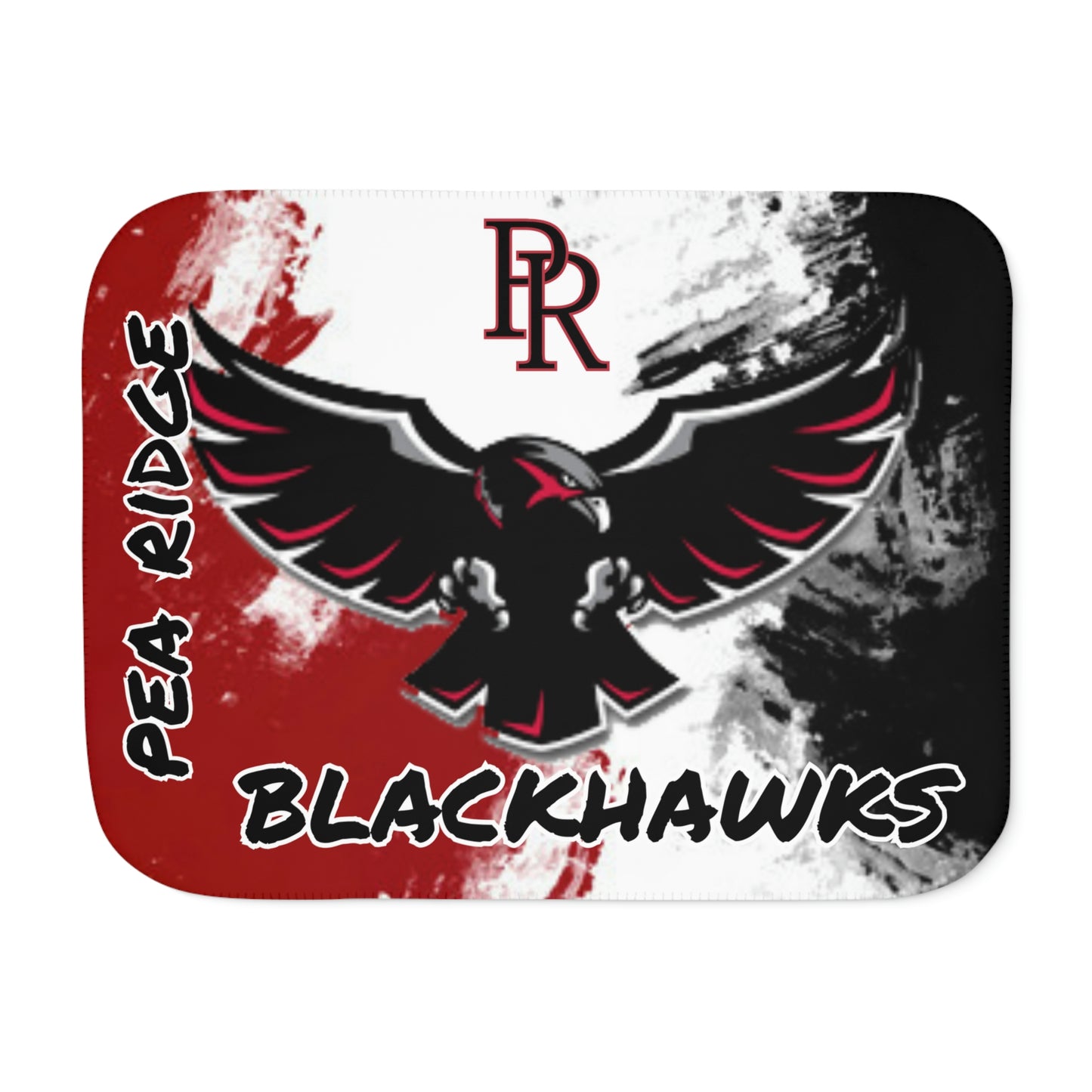 Pea Ridge Blackhawks - Flying Hawk Sherpa Blanket