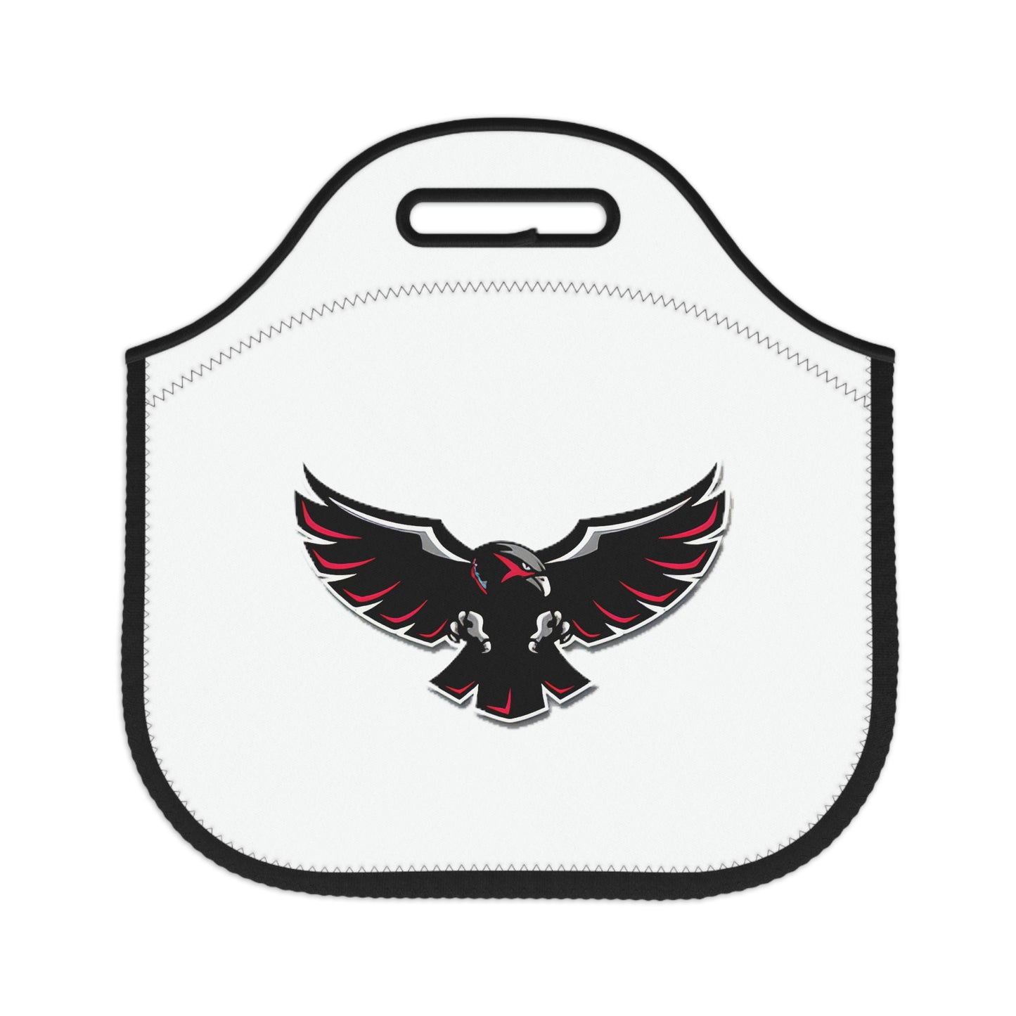 Neoprene Lunch Bag - Flying Hawk - White