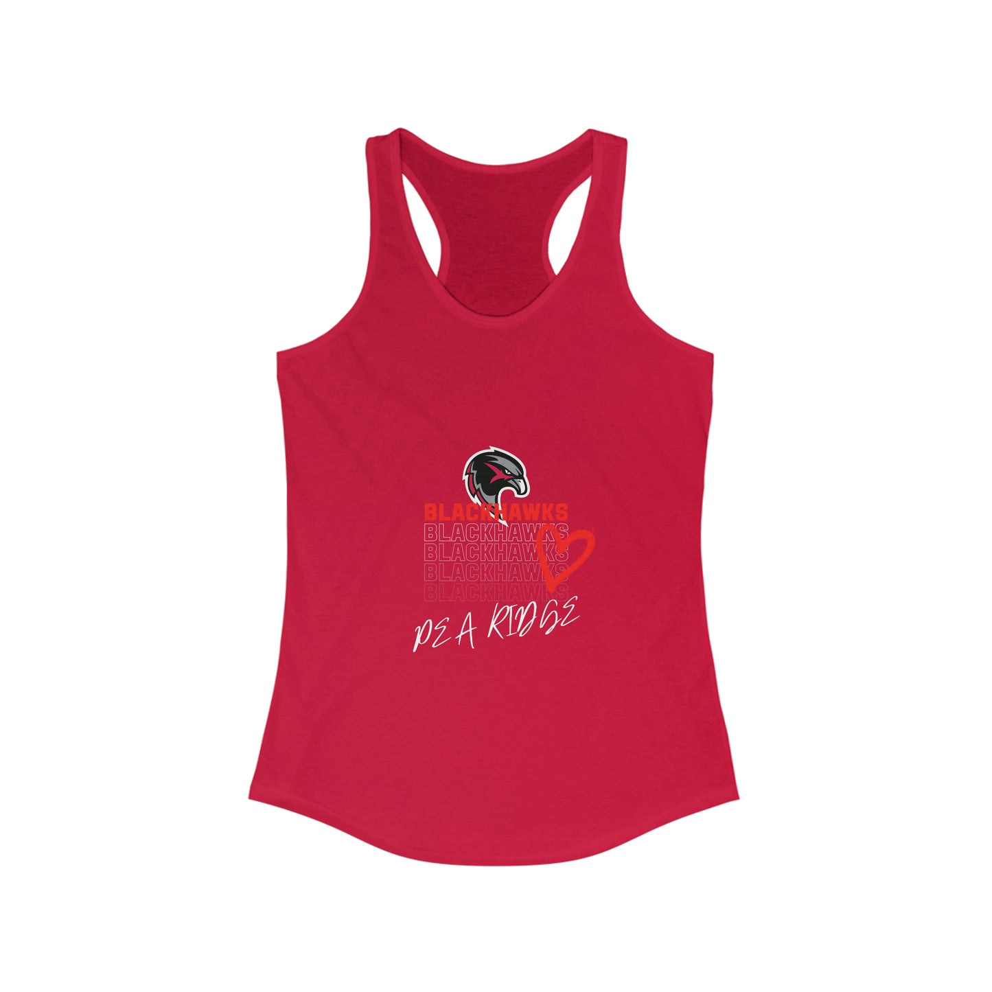 Women's Ideal Racerback Tank - Pea Ridge Heart