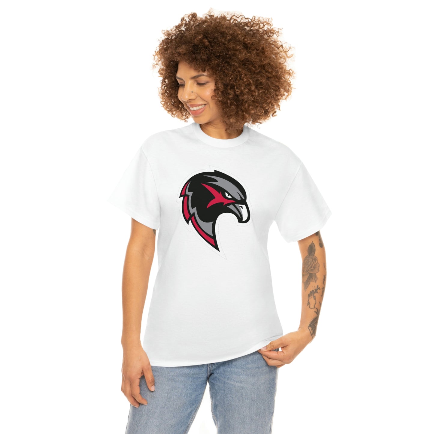 Unisex Heavy Cotton Tee - Hawk Head