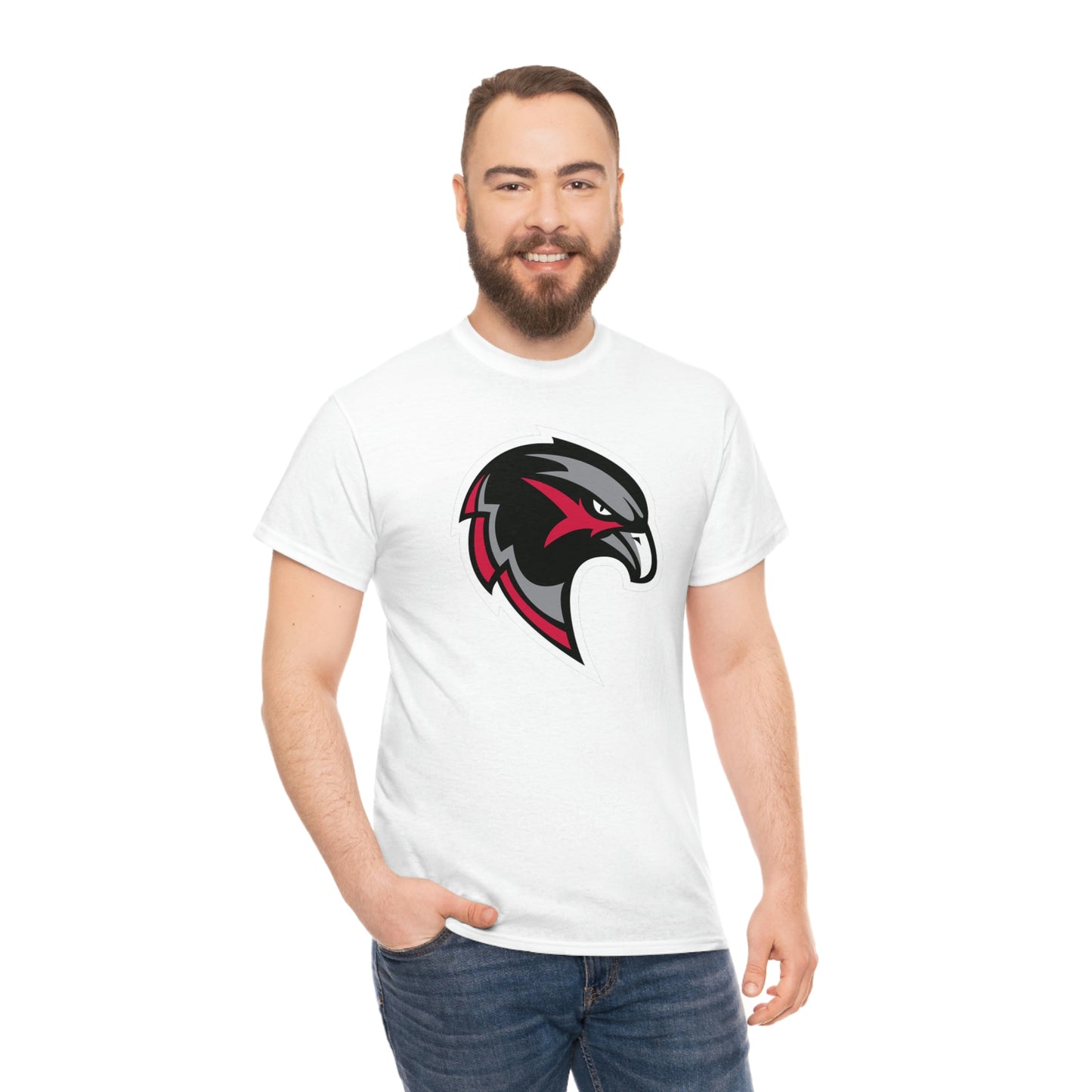 Unisex Heavy Cotton Tee - Hawk Head