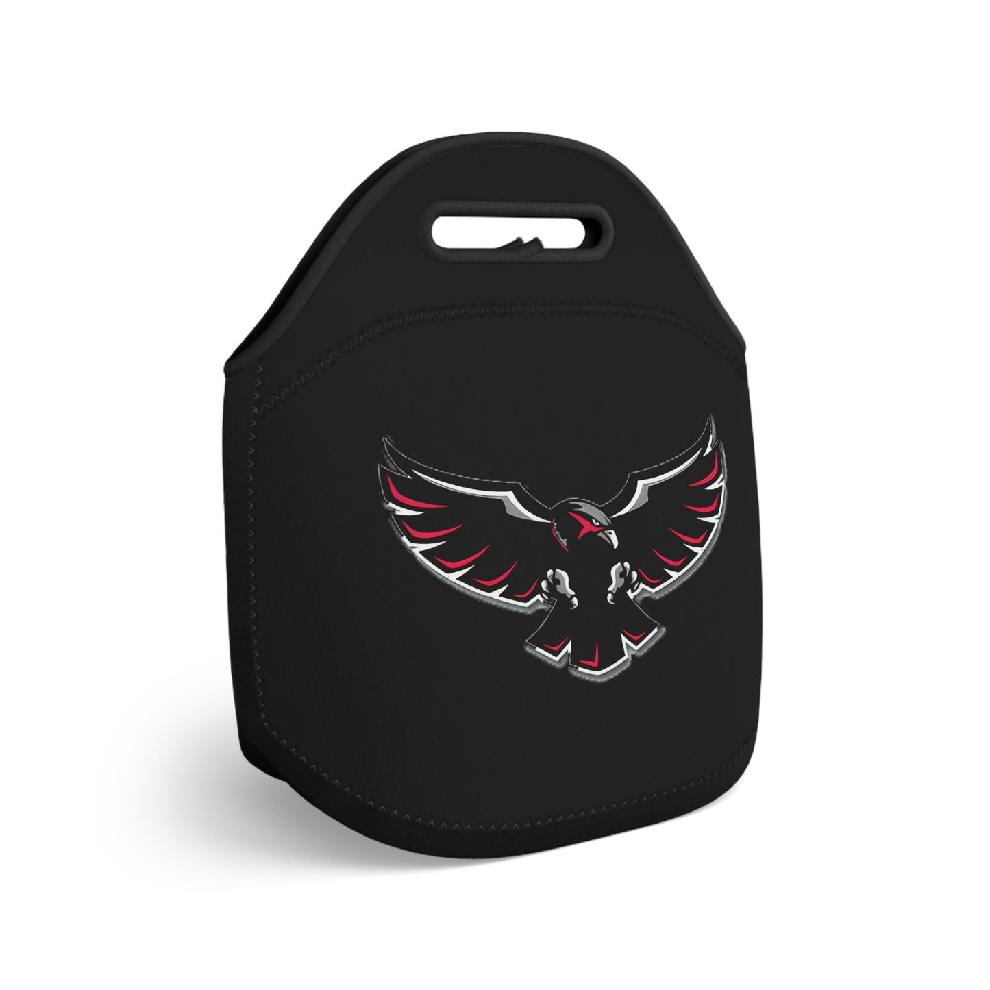 Neoprene Lunch Bag - Flying Hawk - Black