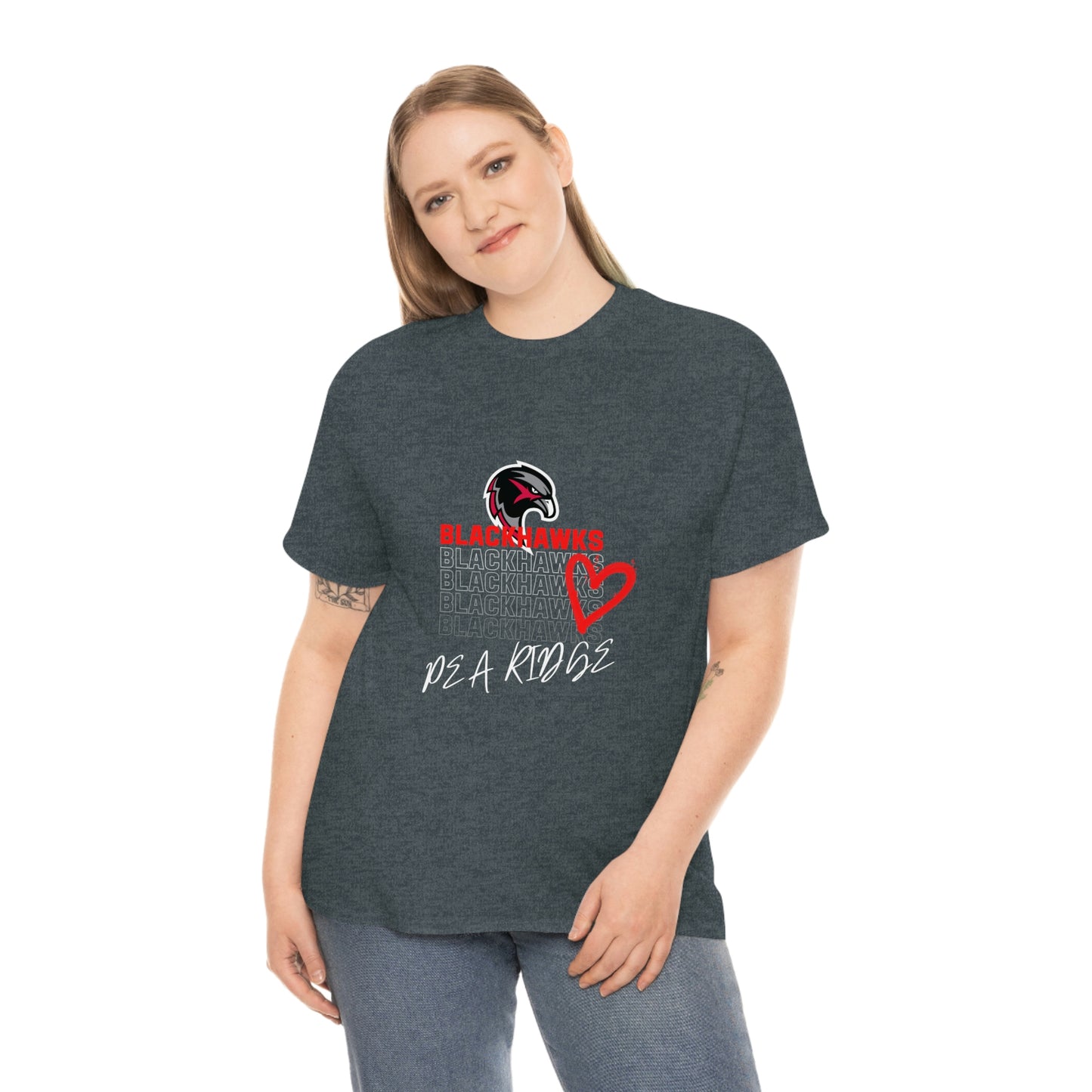 Unisex Heavy Cotton Tee - Pea Ridge Heart