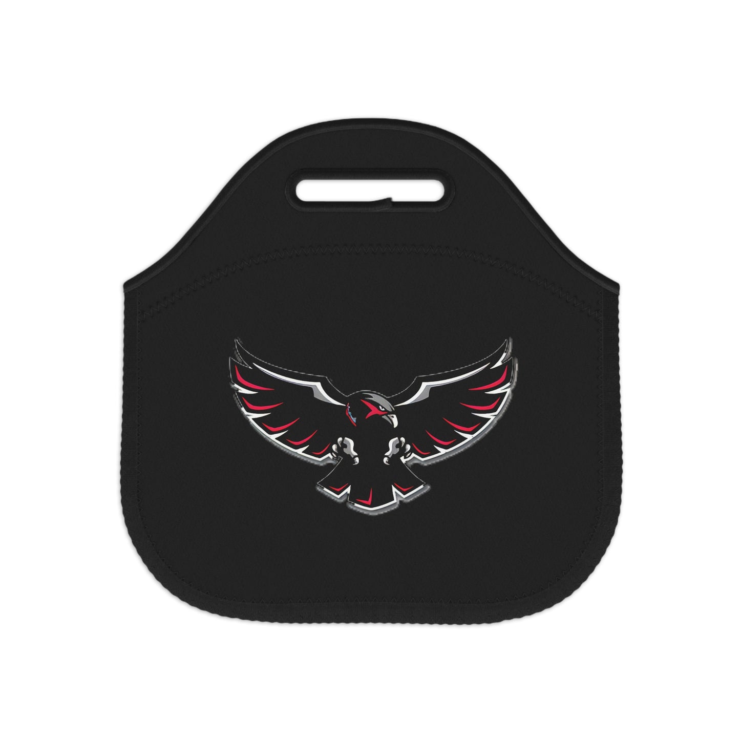 Neoprene Lunch Bag - Flying Hawk - Black