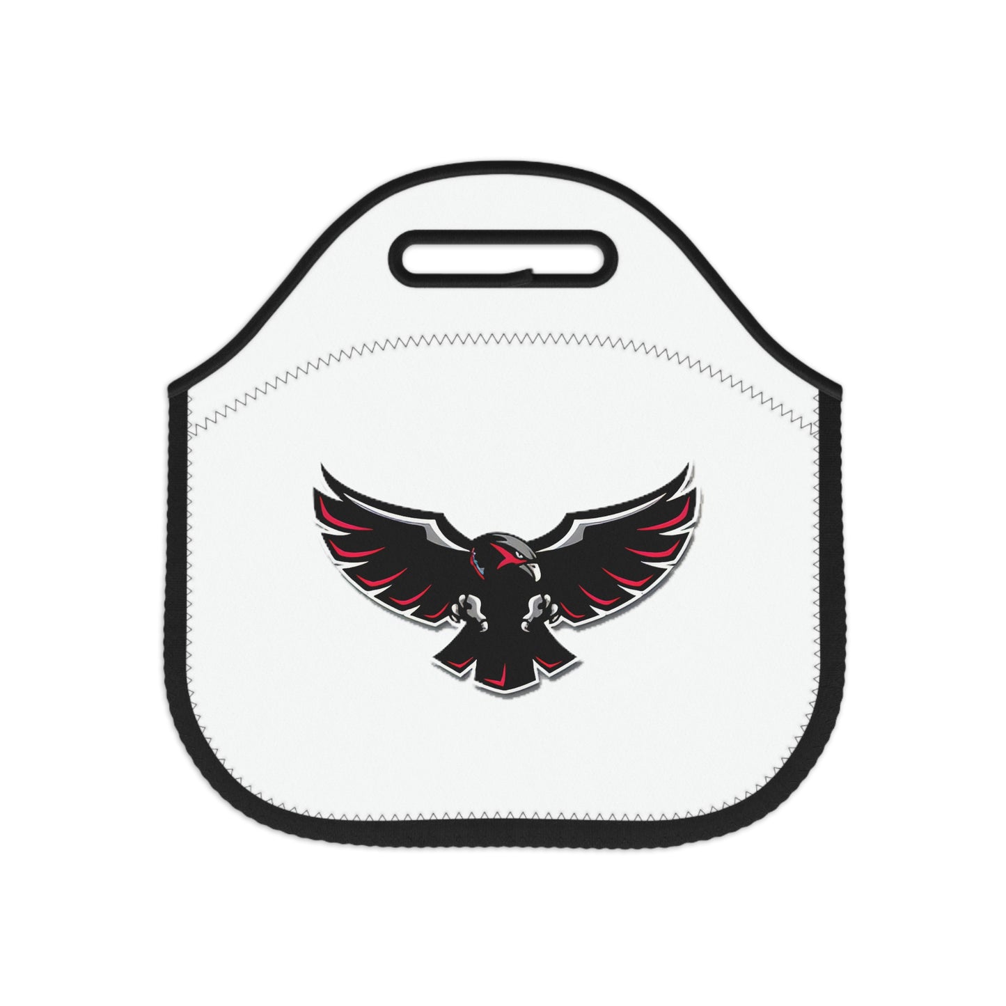 Neoprene Lunch Bag - Flying Hawk - White