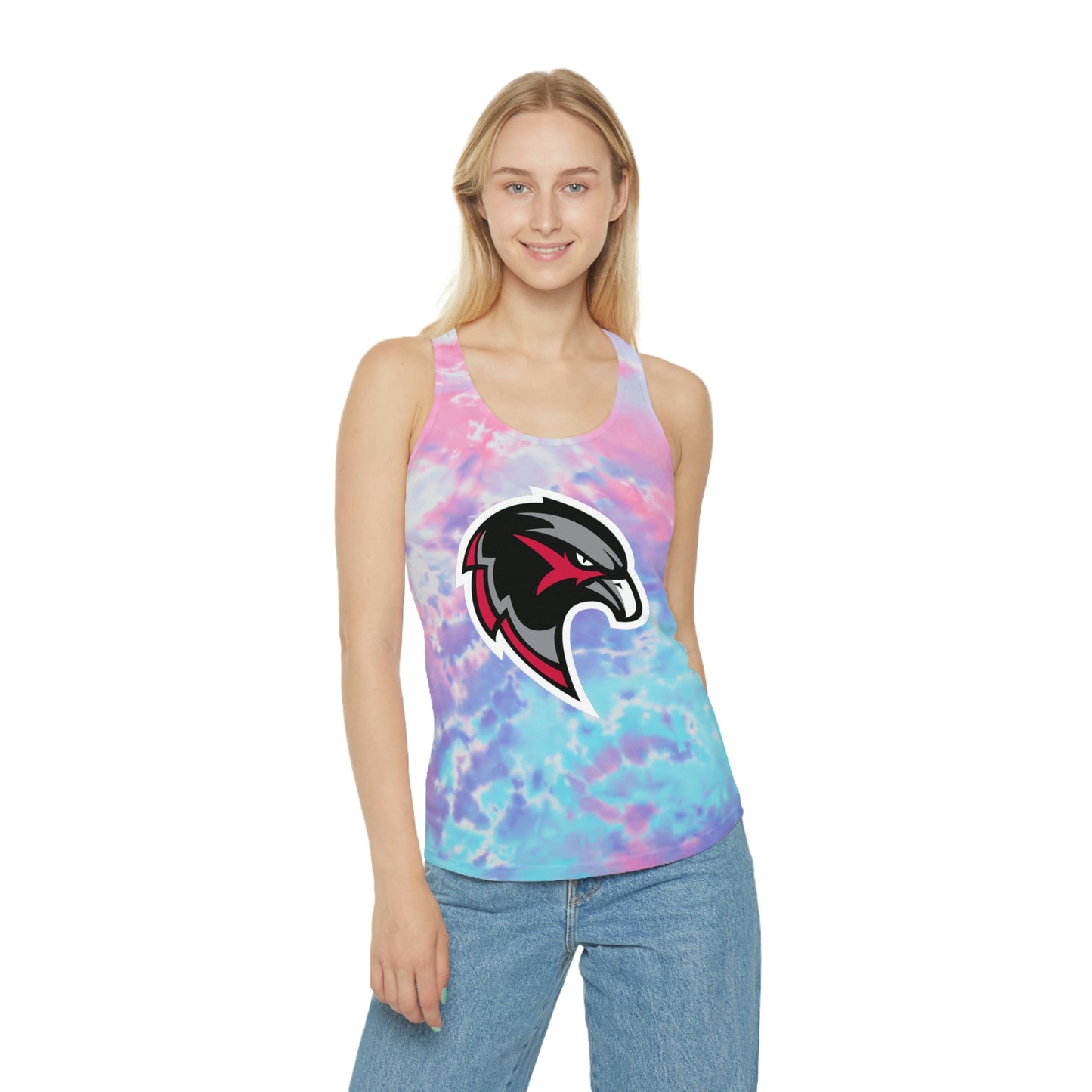 Tie Dye Racerback Tank Top - Hawk Head