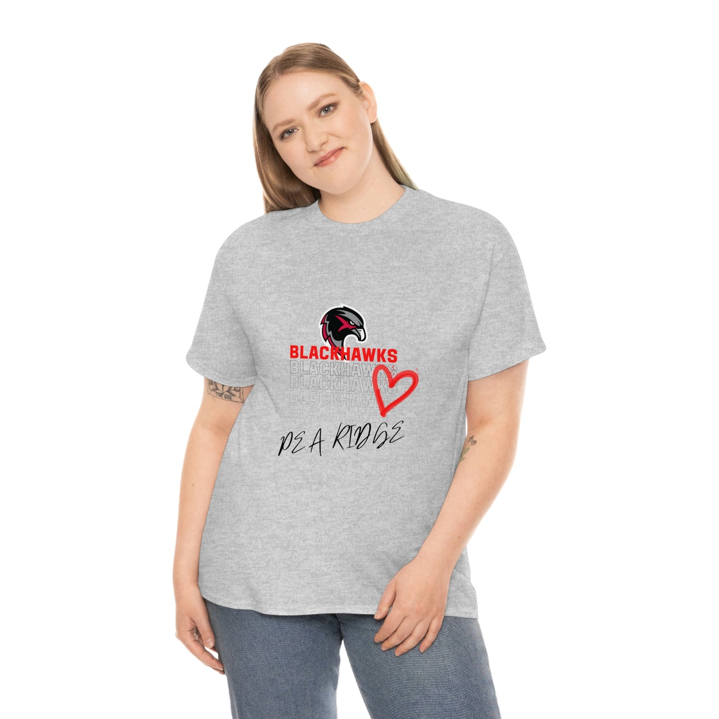 Unisex Heavy Cotton Tee - Pea Ridge Heart