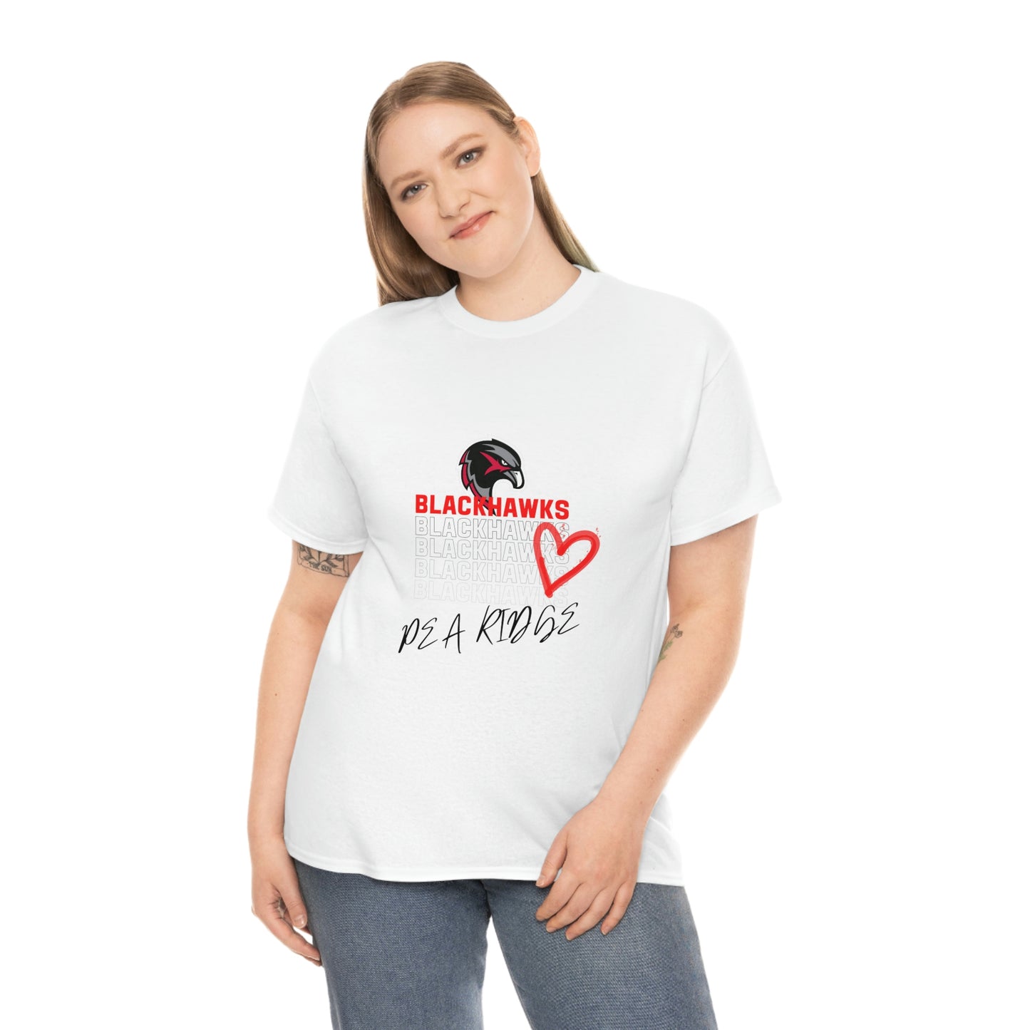 Unisex Heavy Cotton Tee - Pea Ridge Heart