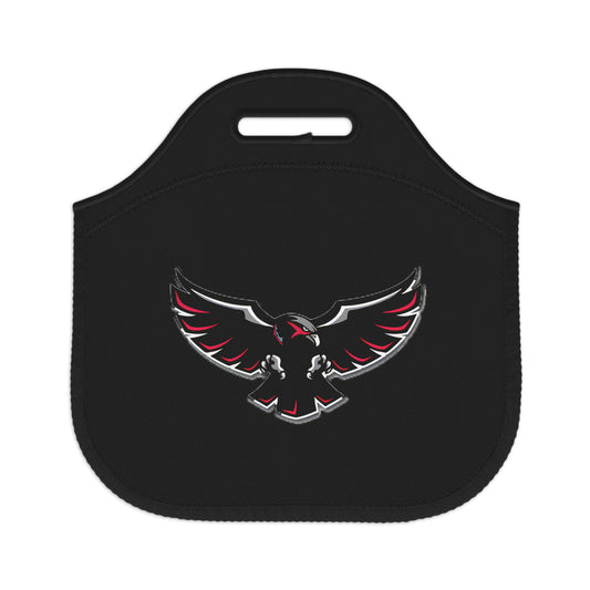 Neoprene Lunch Bag - Flying Hawk - Black