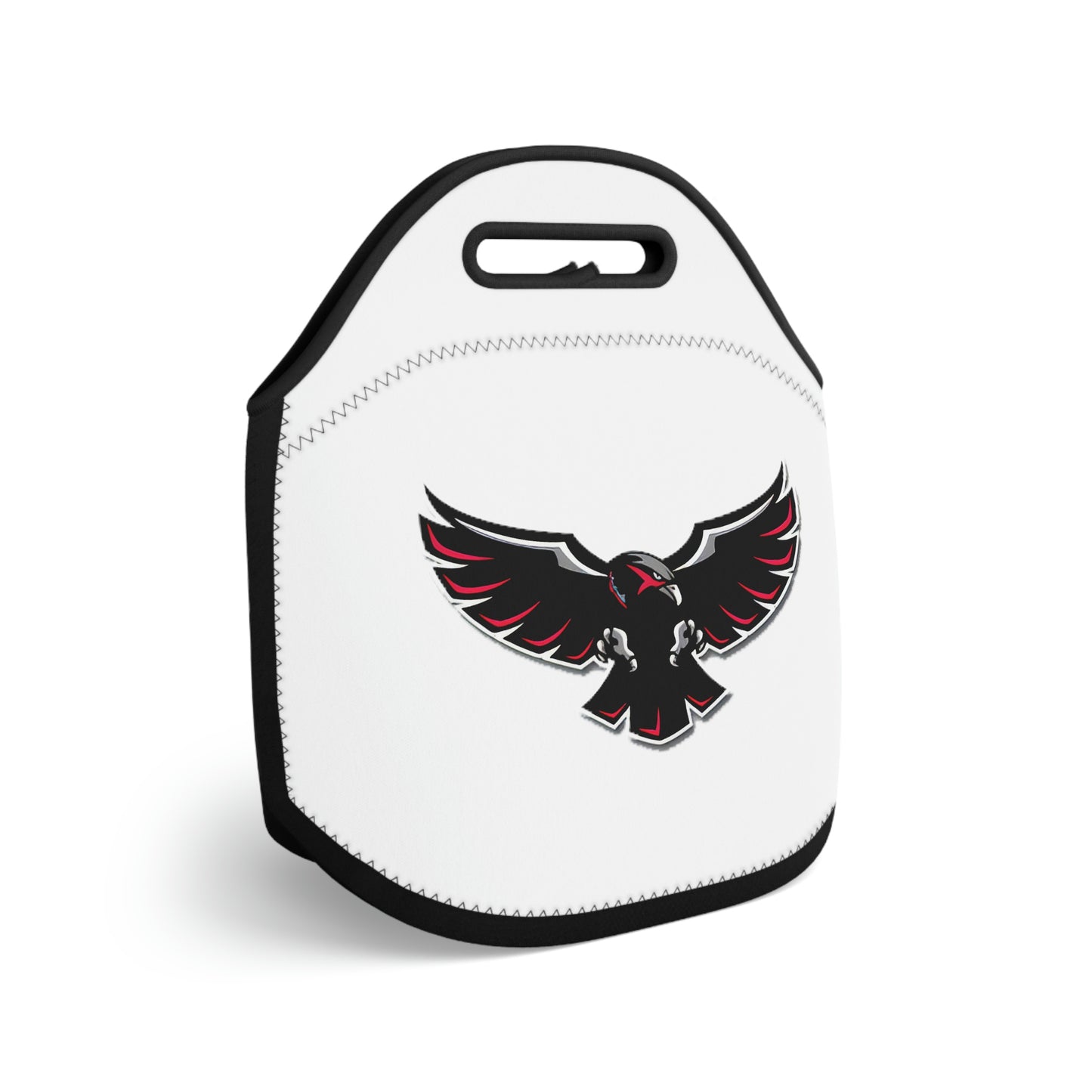 Neoprene Lunch Bag - Flying Hawk - White