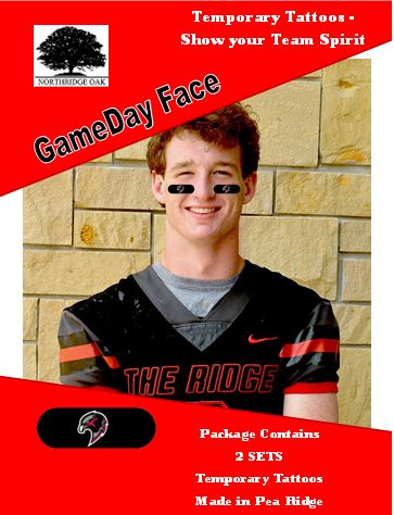 GameDay Face - Temporary Tattoo - Eye Black - Blackhawk