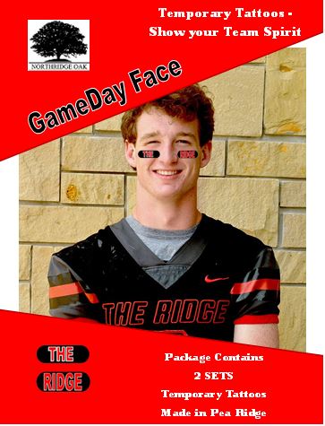 GameDay Face - Temporary Tattoo - Eye Black - THE RIDGE