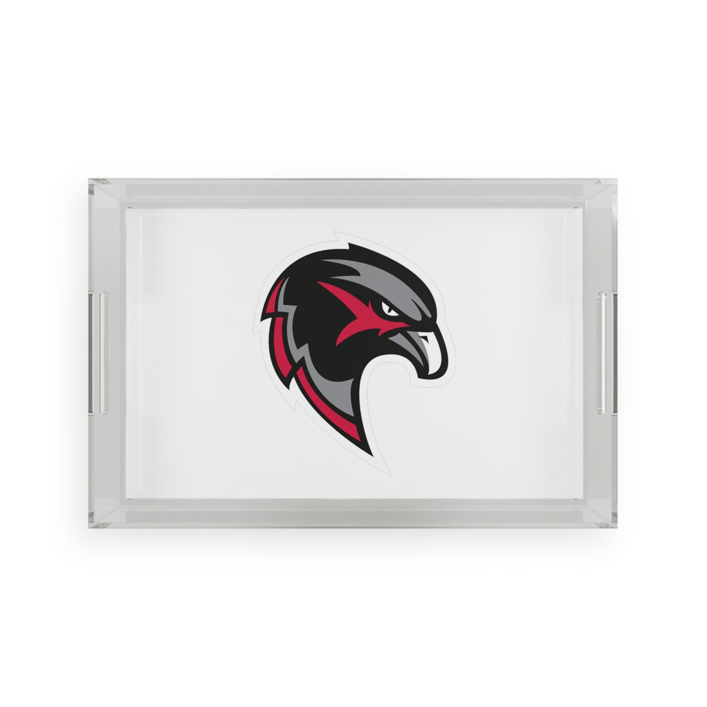 Acrylic Serving Tray - Hawk Head