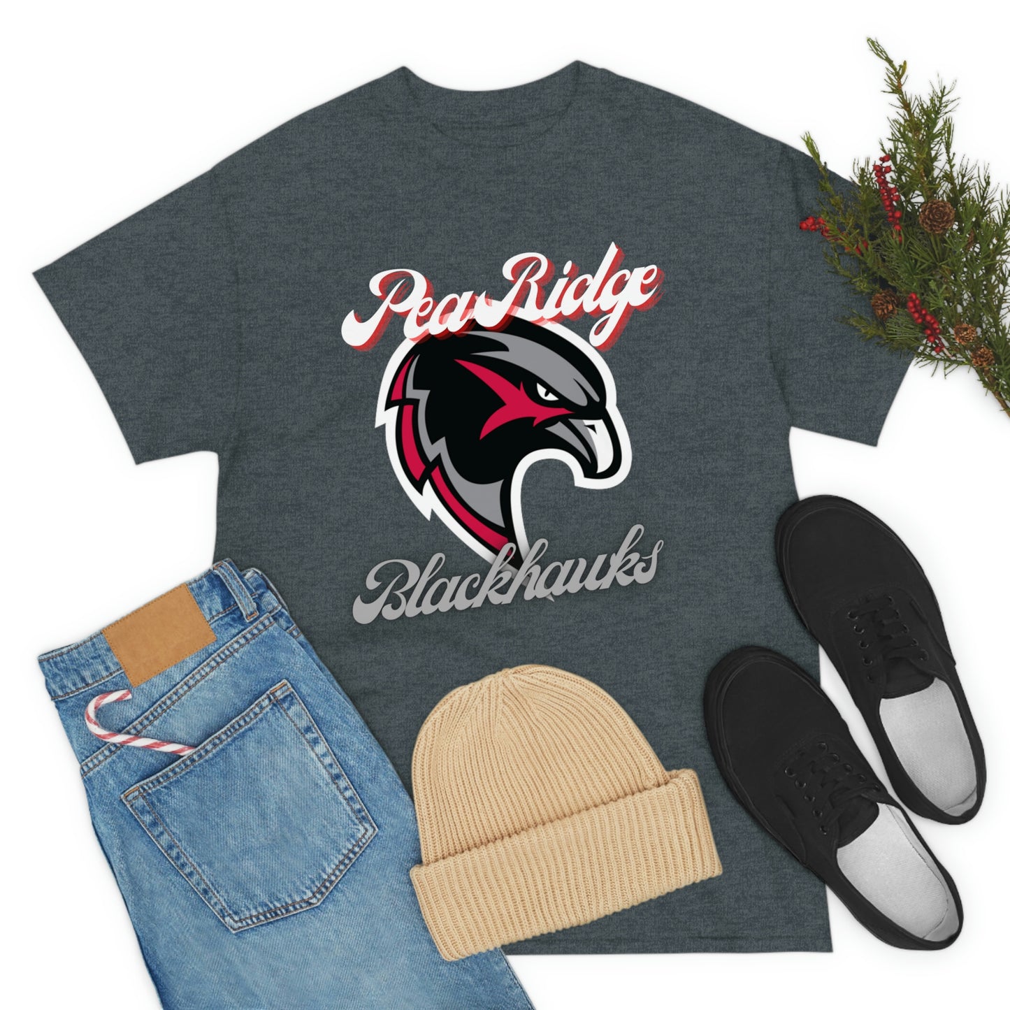 Unisex Heavy Cotton Tee - Pea Ridge BlackHawks