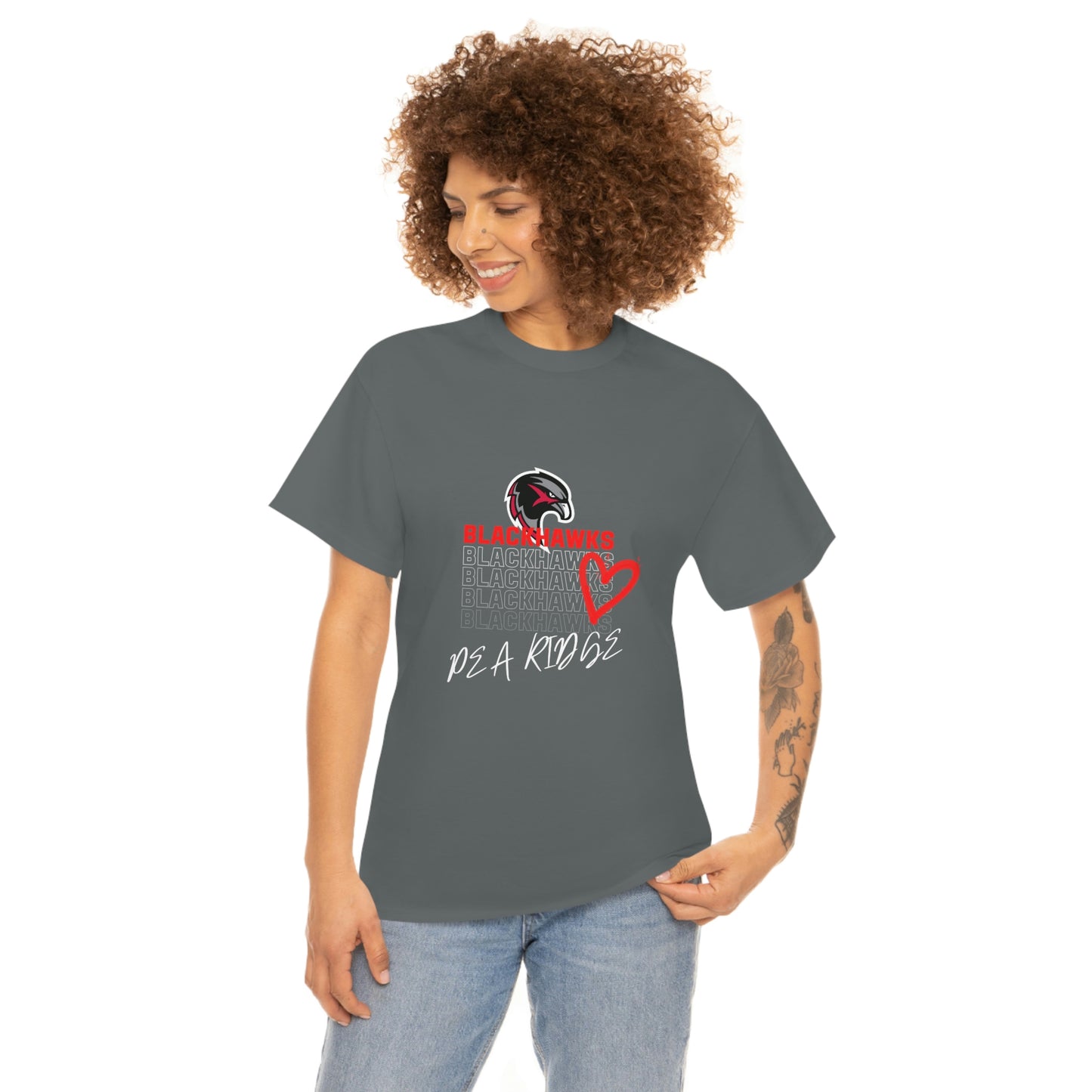 Unisex Heavy Cotton Tee - Pea Ridge Heart