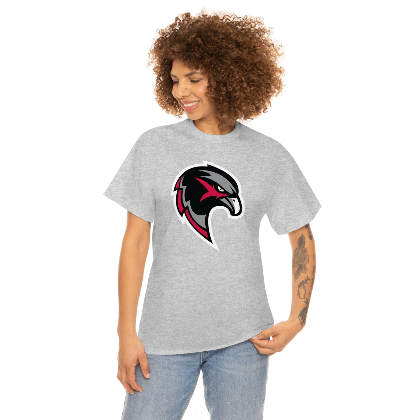 Unisex Heavy Cotton Tee - Hawk Head