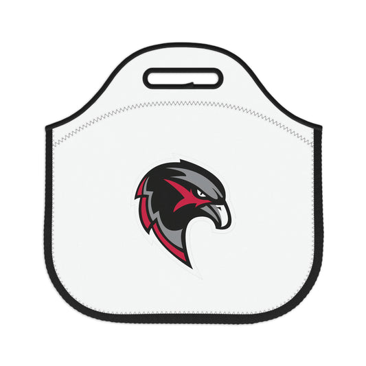 Neoprene Lunch Bag - Hawk Head - White