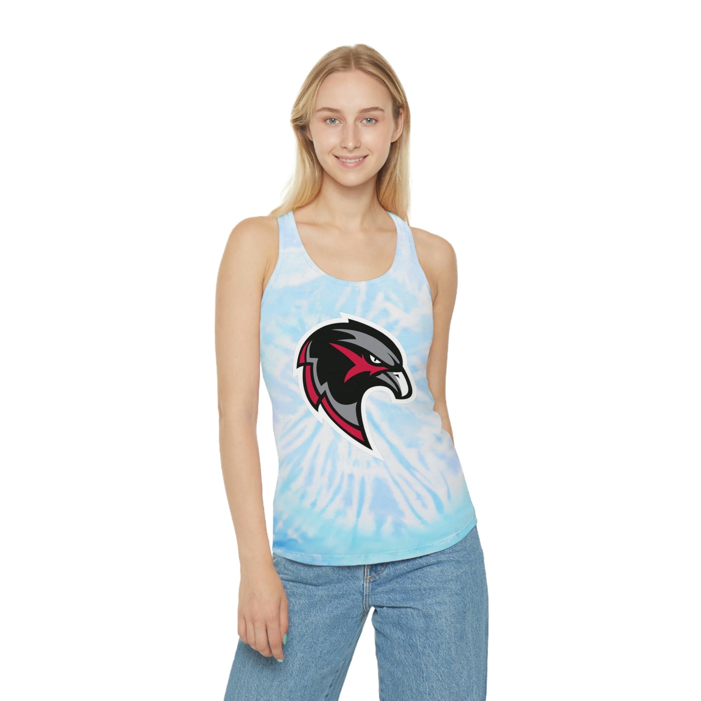 Tie Dye Racerback Tank Top - Hawk Head