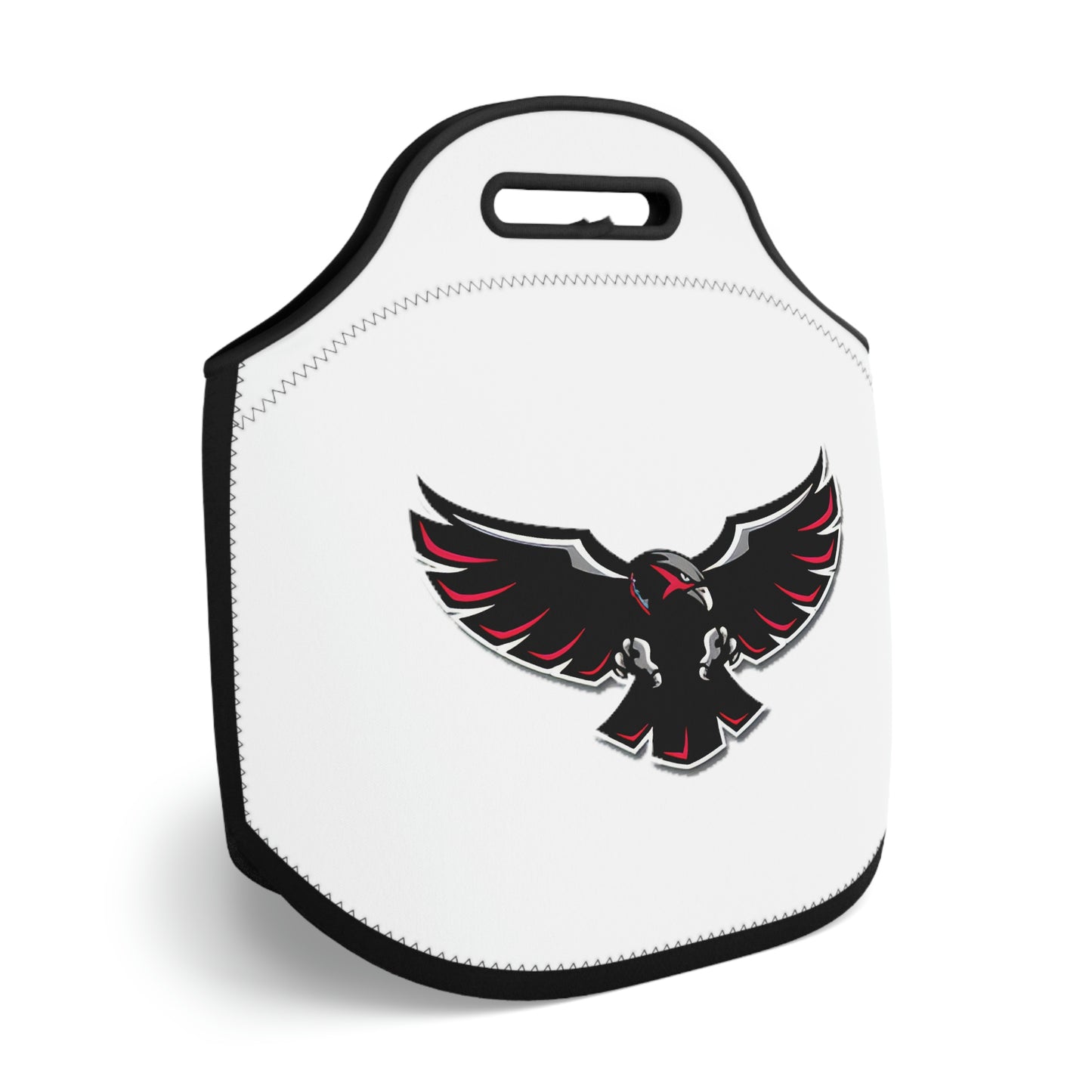 Neoprene Lunch Bag - Flying Hawk - White