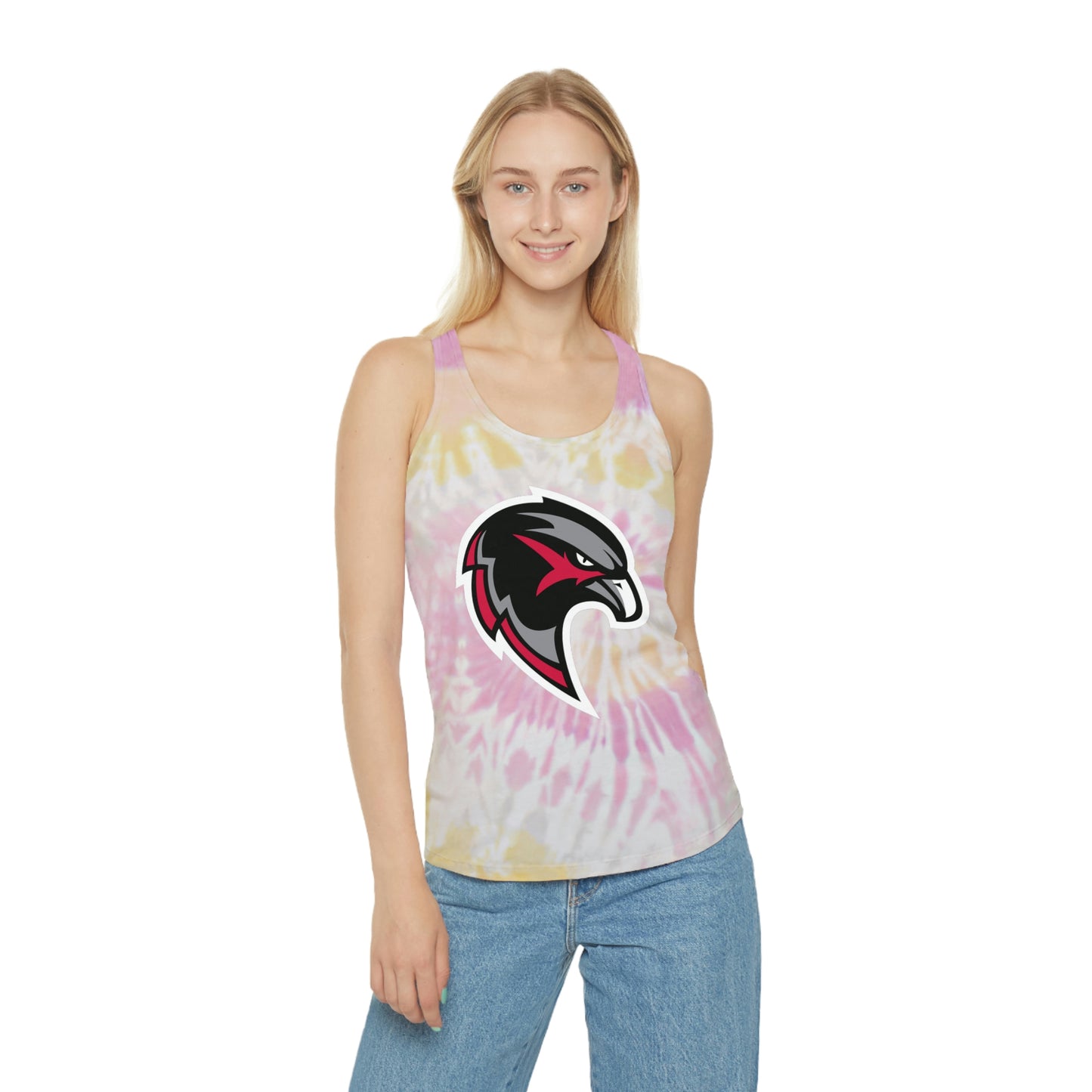 Tie Dye Racerback Tank Top - Hawk Head