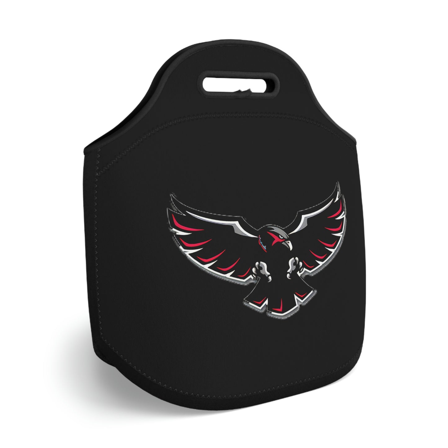 Neoprene Lunch Bag - Flying Hawk - Black